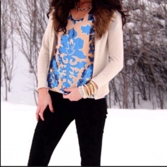 NWT Tracy Reese FT Sequined Blouse - Picture 1 of 7